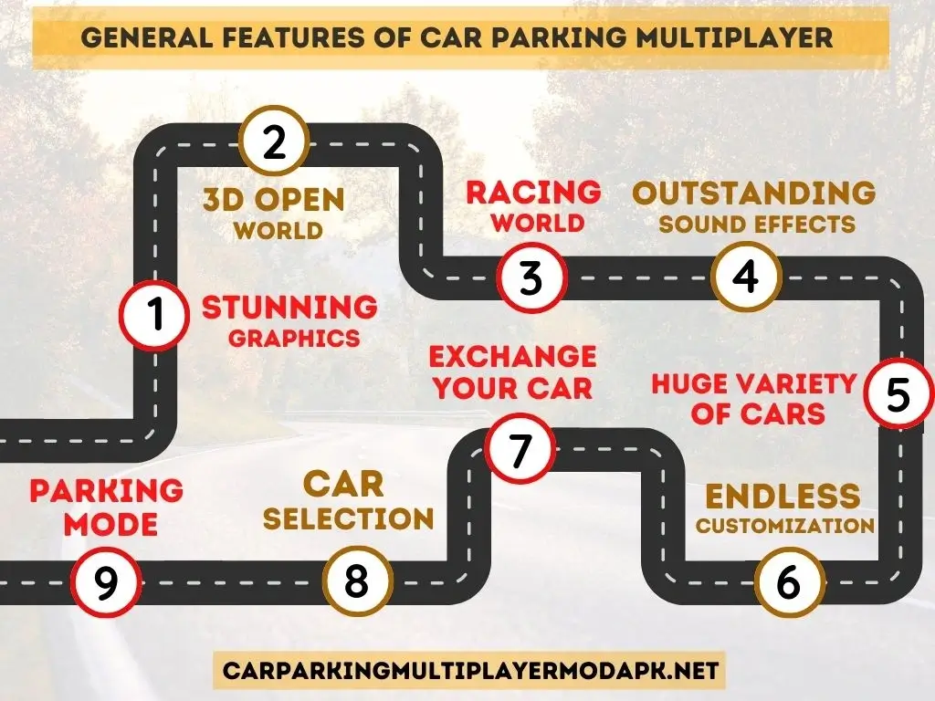 General features of Car parking multiplayer