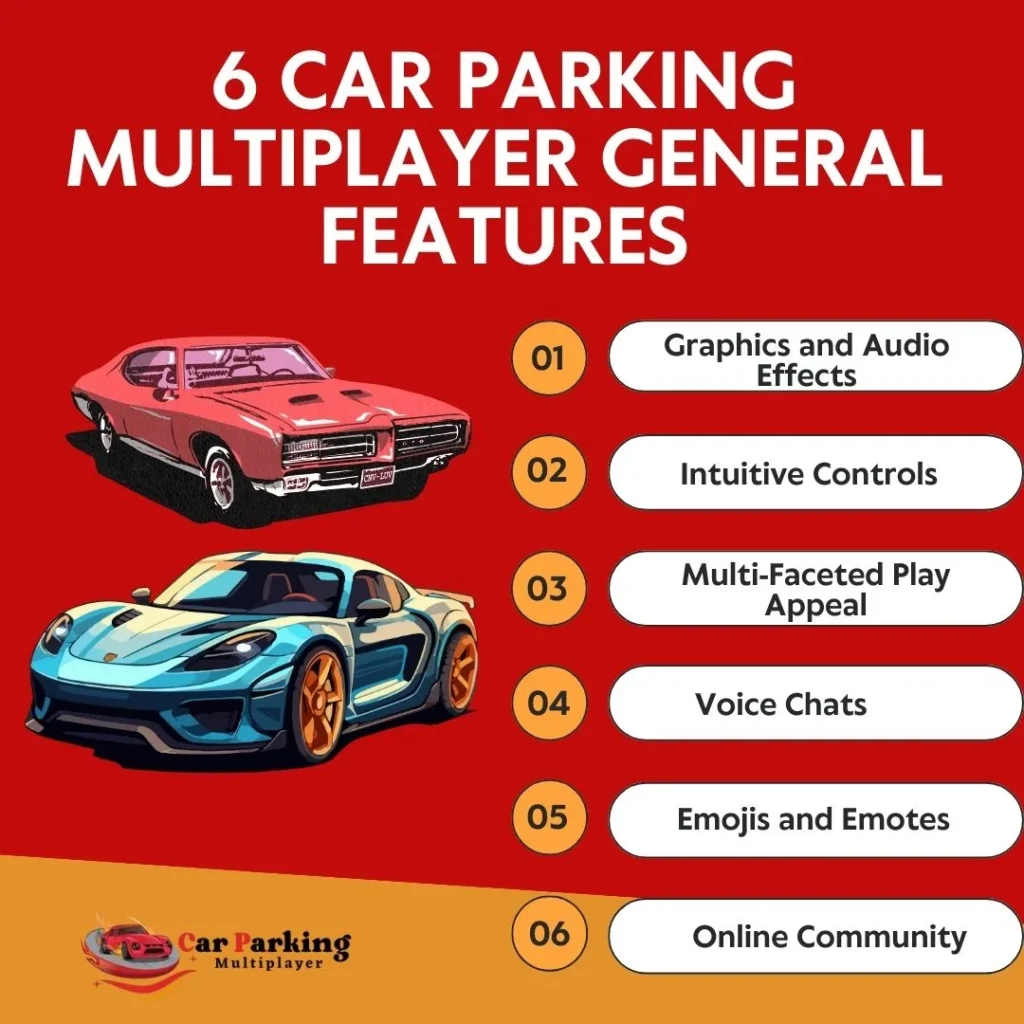 6 Car Parking Multiplayer General Features